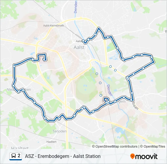 2 Bus Line Map