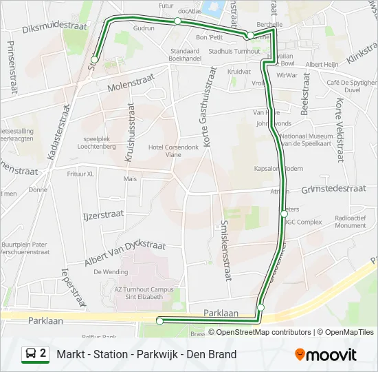 2 Bus Line Map