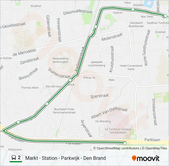 2 Bus Line Map