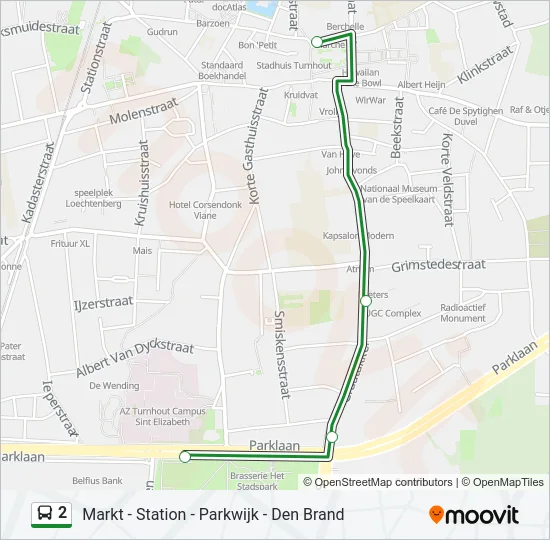2 Bus Line Map