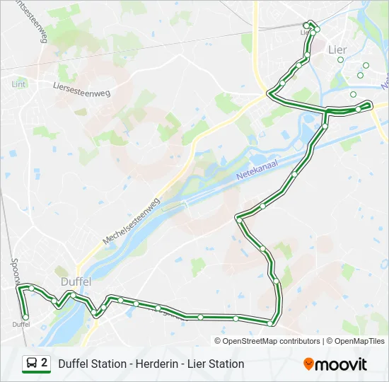 2 Bus Line Map