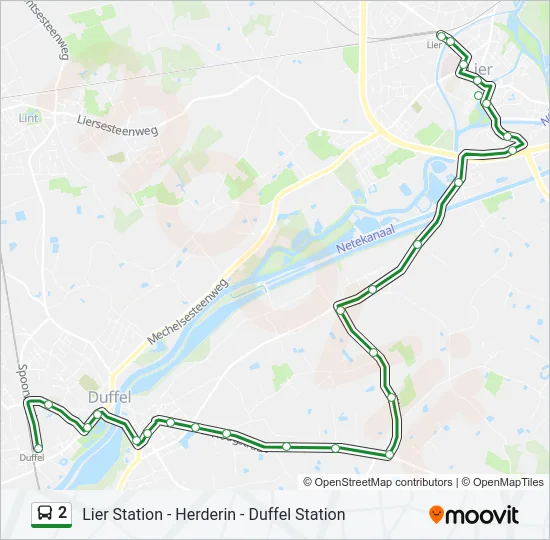 2 Bus Line Map