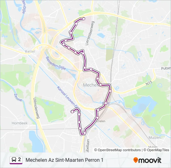2 Bus Line Map