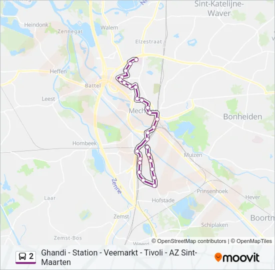 2 Bus Line Map