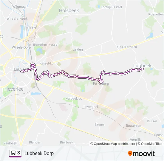 3 Bus Line Map