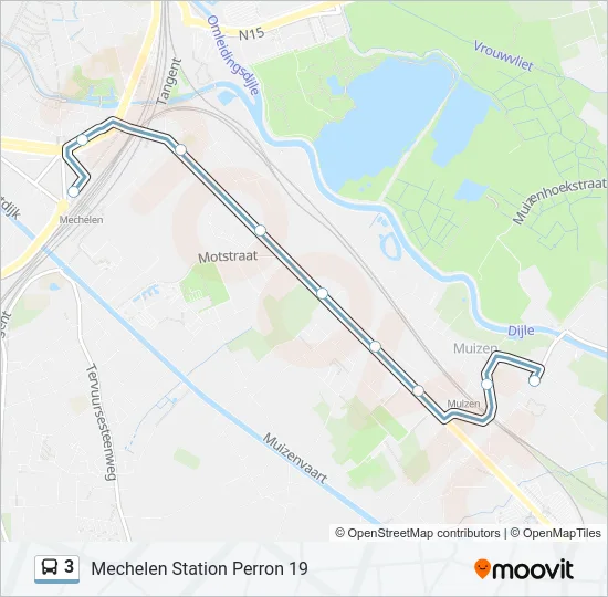 3 Bus Line Map