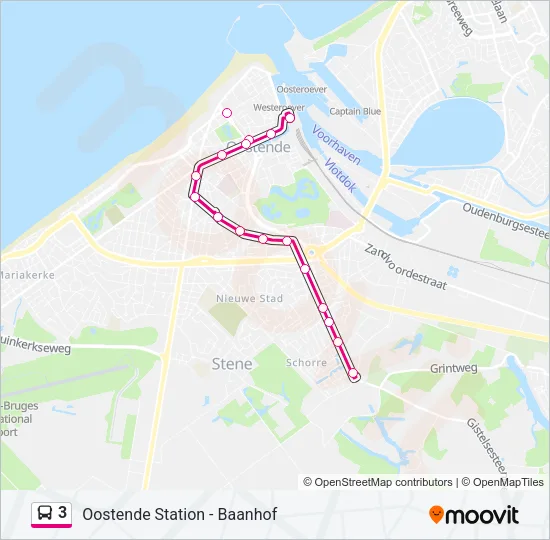 3 Bus Line Map