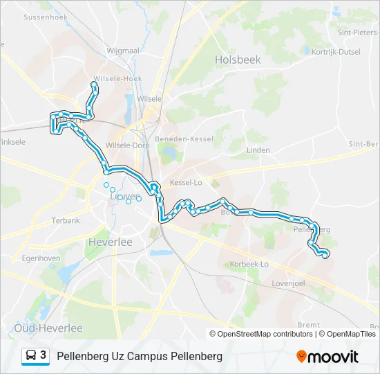 3 Bus Line Map
