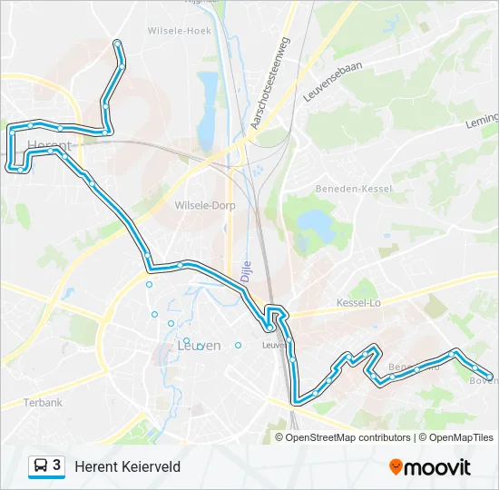 3 Bus Line Map
