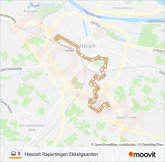 3 Bus Line Map