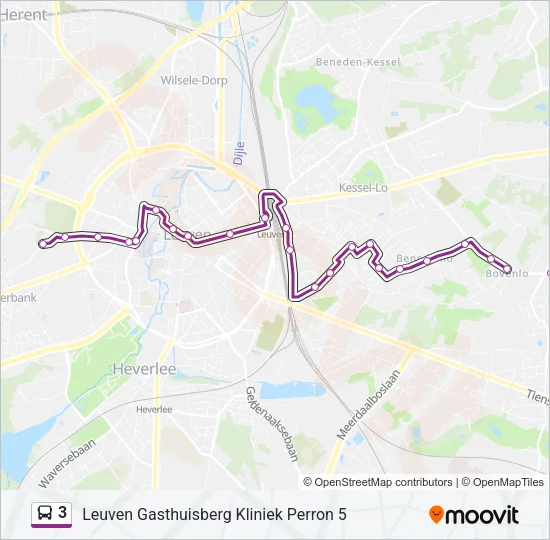 3 Bus Line Map