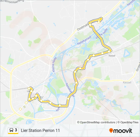3 Bus Line Map