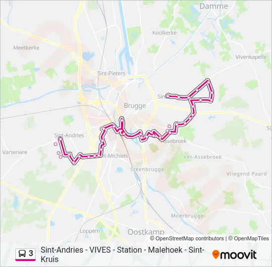 3 Bus Line Map
