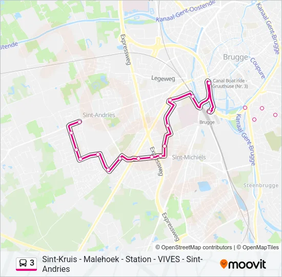 3 Bus Line Map