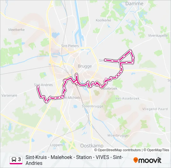 3 Bus Line Map