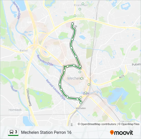 3 Bus Line Map