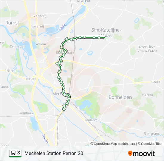 3 Bus Line Map