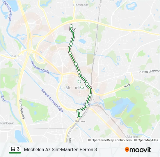 3 Bus Line Map
