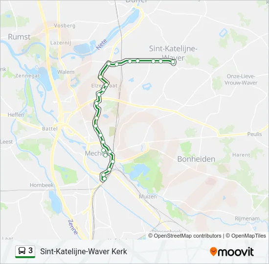 3 Bus Line Map