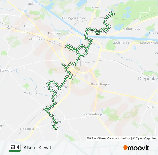 4 Bus Line Map