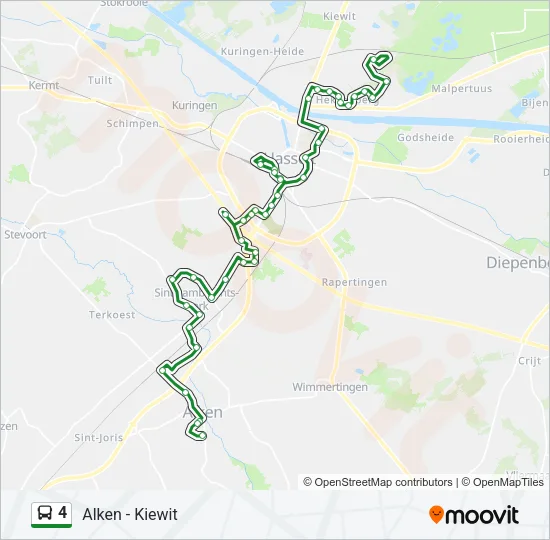 4 Bus Line Map