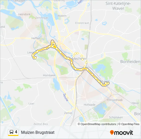 4 Bus Line Map