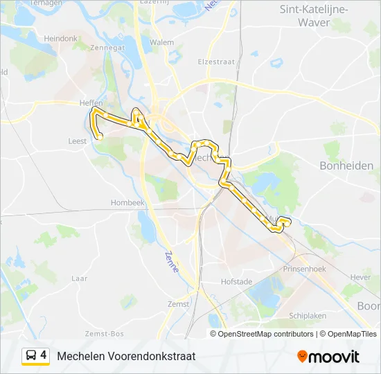 4 Bus Line Map