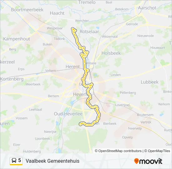5 Bus Line Map