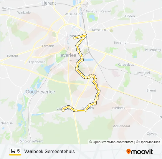 5 Bus Line Map