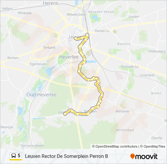 5 Bus Line Map