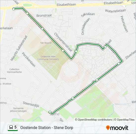 5 Bus Line Map
