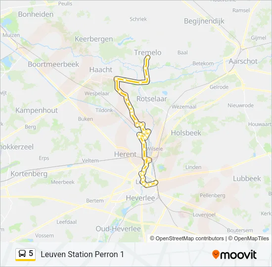 5 Bus Line Map