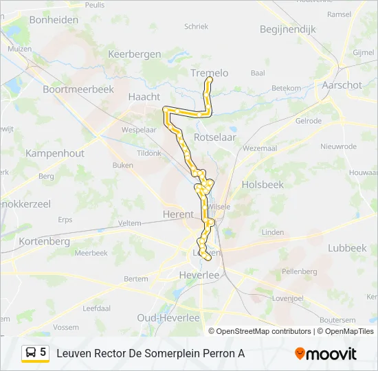 5 Bus Line Map