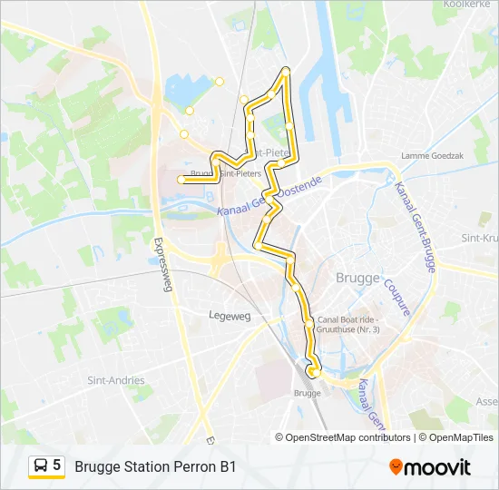 5 Bus Line Map