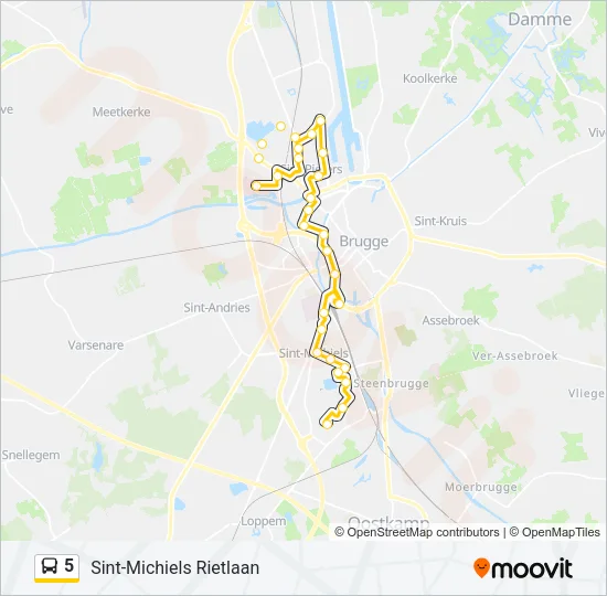 5 Bus Line Map