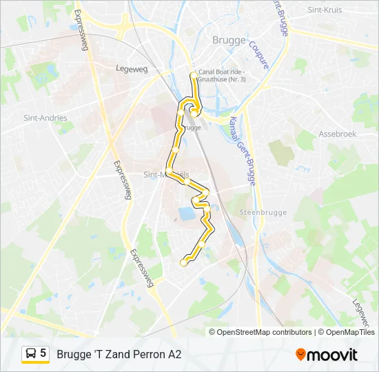 5 Bus Line Map