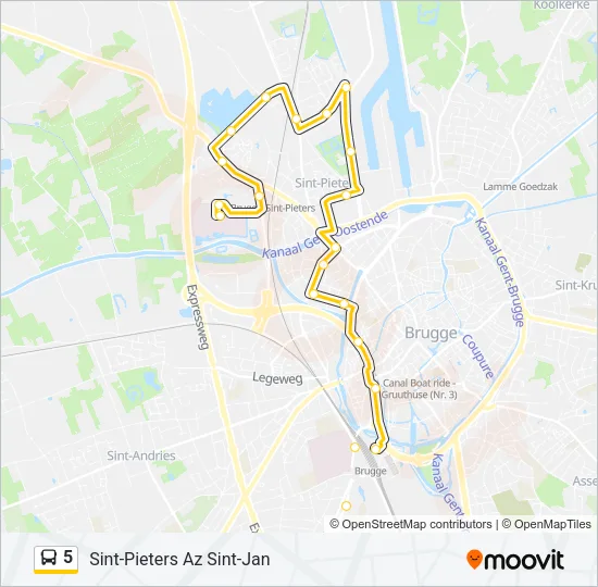 5 Bus Line Map