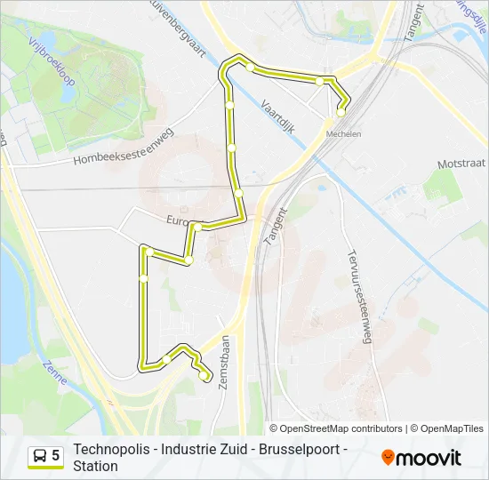 5 Bus Line Map