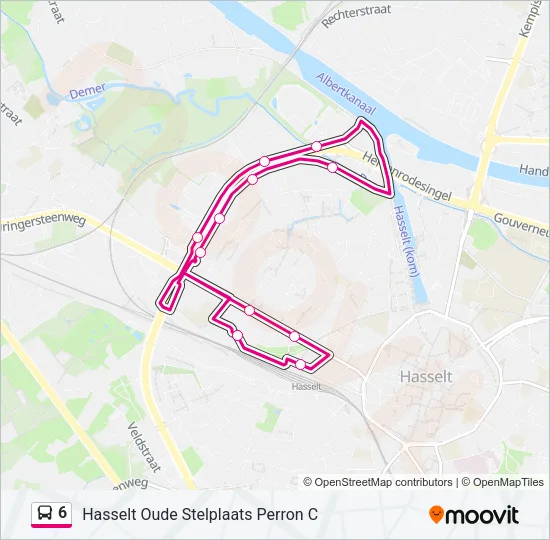 6 Bus Line Map