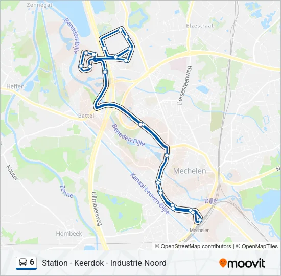 6 Bus Line Map