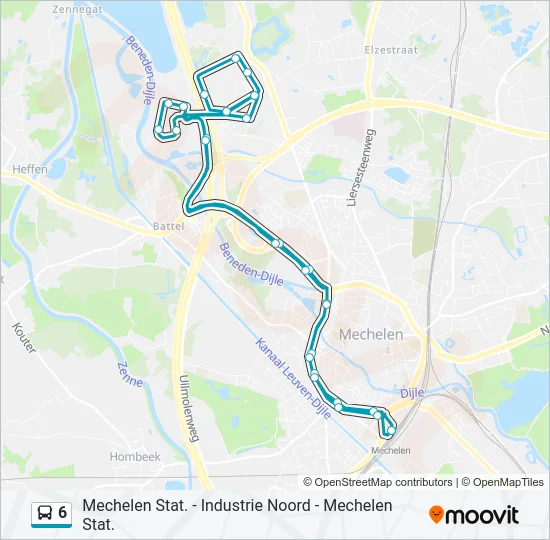 6 Bus Line Map