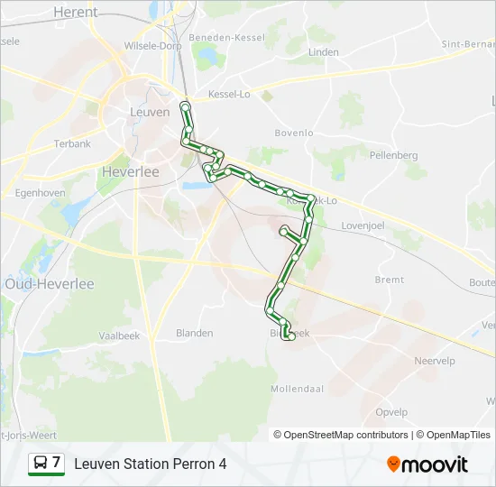 Bus 7 lijnkaart