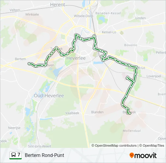 7 Bus Line Map