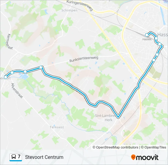 7 Bus Line Map
