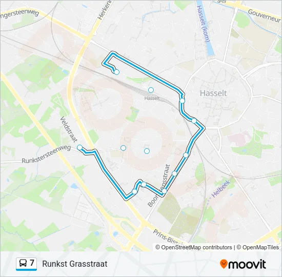 7 Bus Line Map