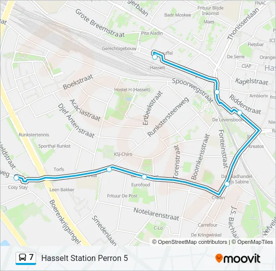 7 Bus Line Map