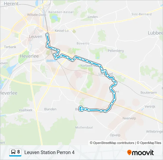 8 Bus Line Map