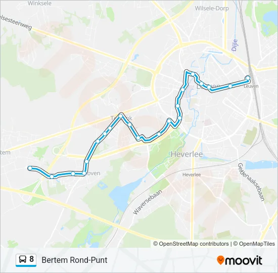 8 Bus Line Map