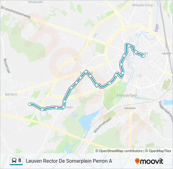 8 Bus Line Map