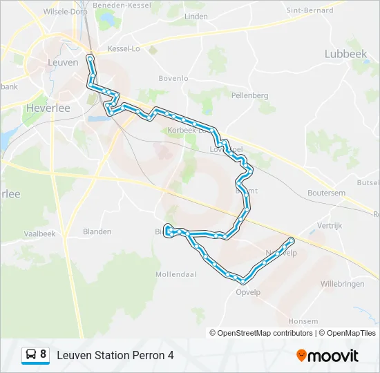 8 Bus Line Map